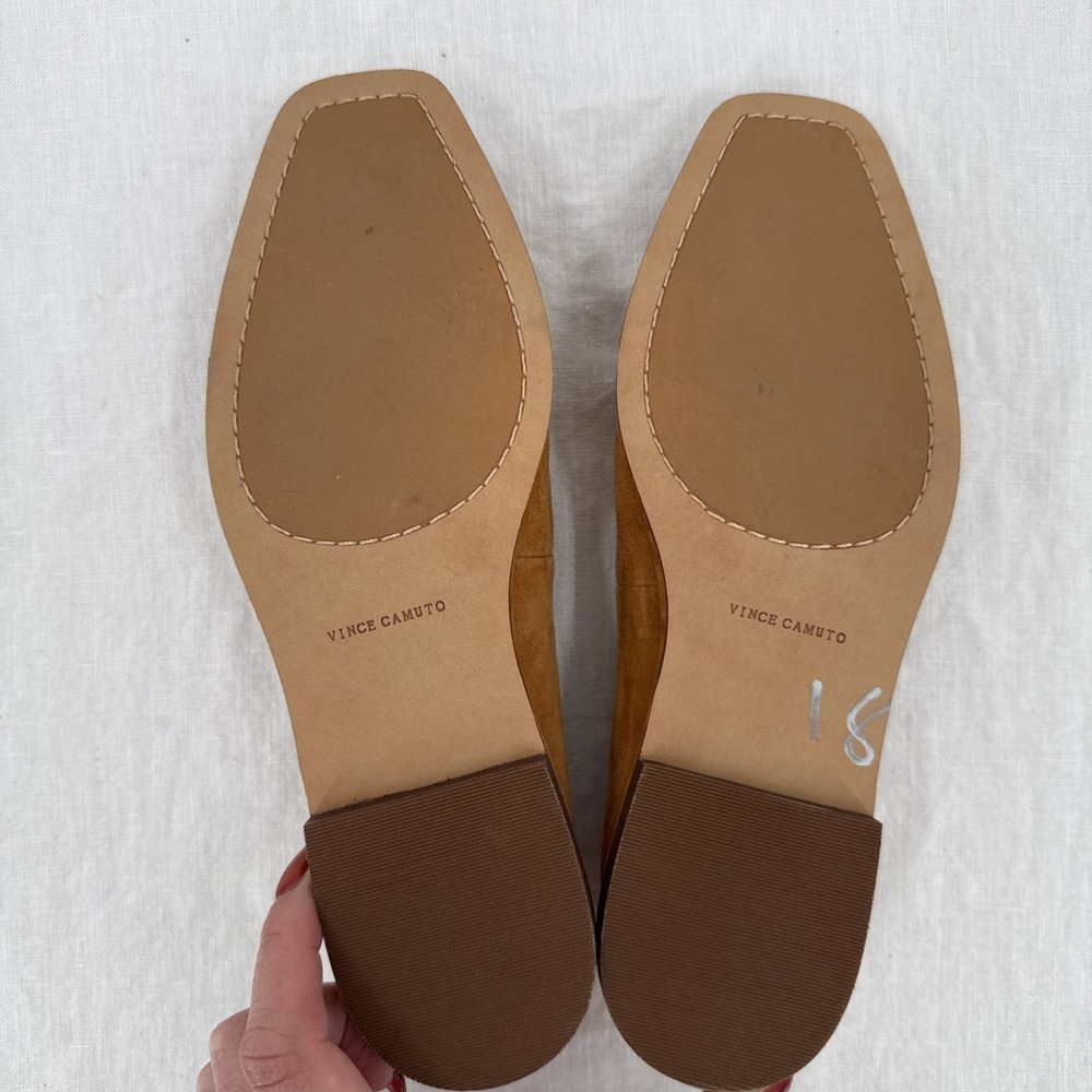 Vince Camuto Womens Brown Drananda Suede Leather Loafers Size 5.5/36 Classic - Picture 8 of 8
